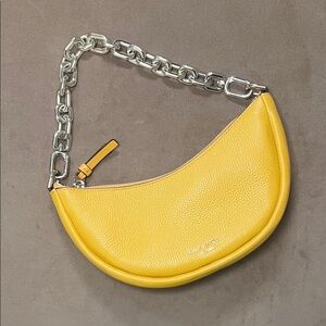 Kate Spade Yellow Shoulder Bag with Silver Chain